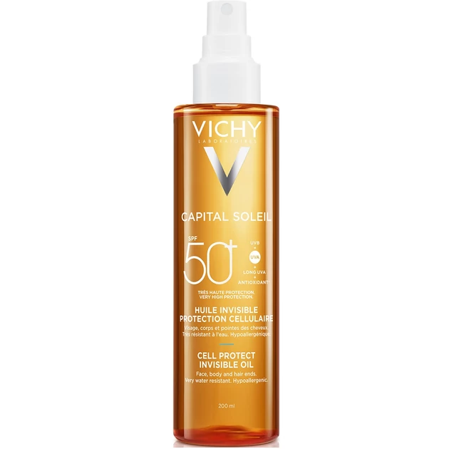 Vichy Capital Soleil Cell Protect láthatatlan Olaj SPF50+ 200ml