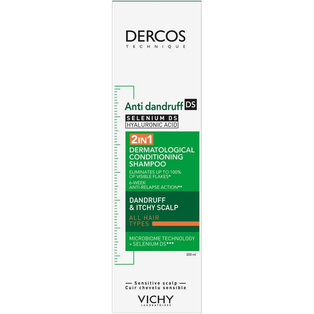 Vichy Dercos korpásodás elleni 2in1 sampon és balzsam 200ml