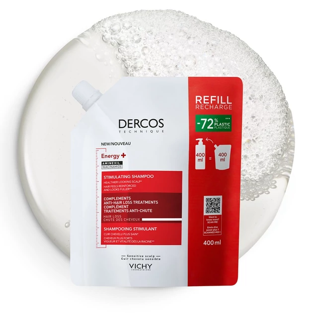 Vichy Dercos Energy+ sampon hajhullás esetére utántöltő 400ml