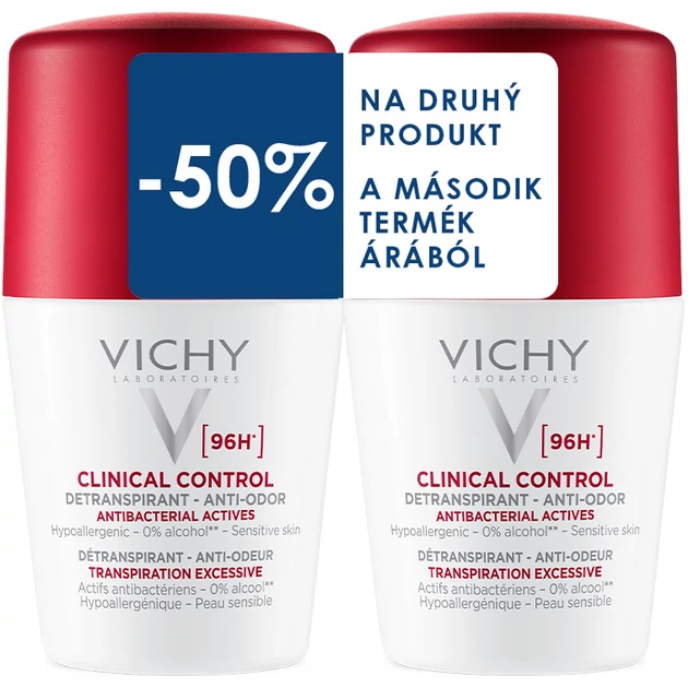 Vichy dezodor CLINICAL CONTROL 96H izzadásgátló DUO PACK