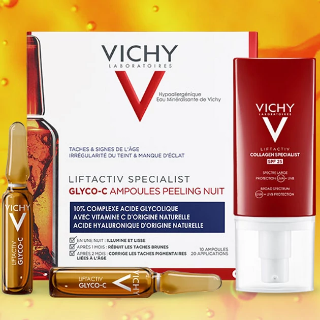 Vichy Liftactiv COLLAGEN SPECIALIST arcápolási rutin Glikolsavval