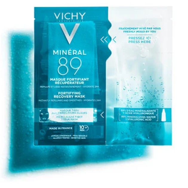 Vichy Minéral 89 Hyaluron-Booster bőrerősítő és regeneráló arcmaszk 29g