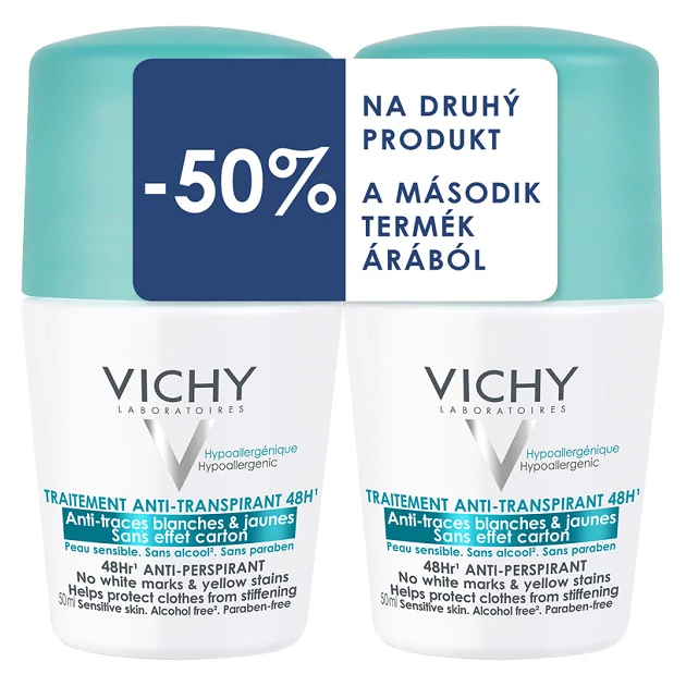 Vichy dezodor 48 órás izzadságszabályozó (50ml+50ml) DUO PACK