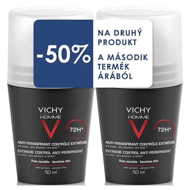 Vichy Homme dezodor 72 órás izzadásgátló (50ml+50ml) DUO PACK
