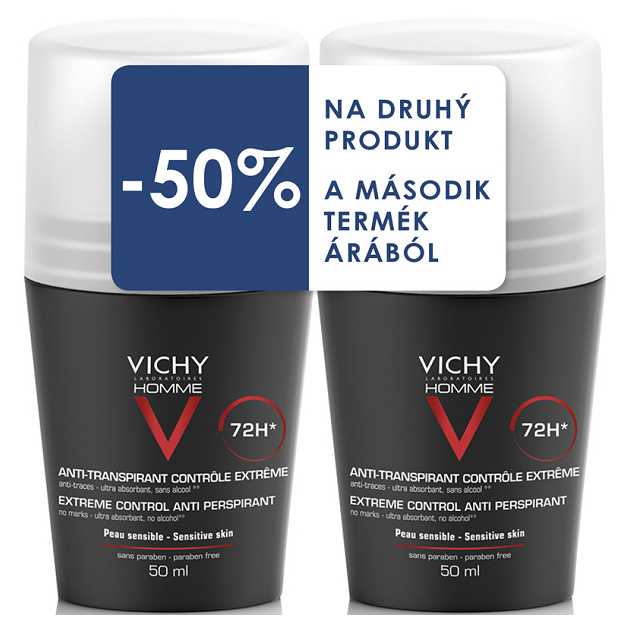 Vichy Homme dezodor 72 órás izzadásgátló (50ml+50ml) DUO PACK