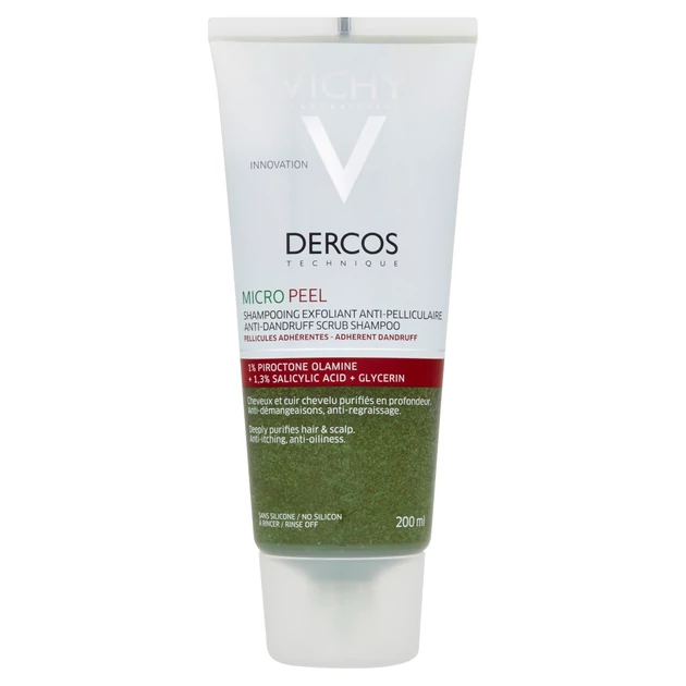 Vichy Dercos Micro Peel korpásodás elleni radírozó hatású sampon