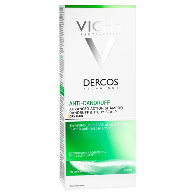 Vichy Dercos korpásodás elleni sampon száraz hajra