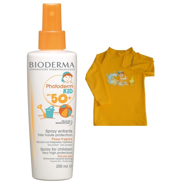 Bioderma Photoderm Kid spray SPF50+/UVA39 200ml +AJÁNDÉK UV-szűrős póló