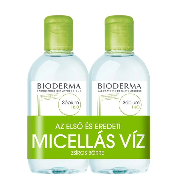 Bioderma Sébium H2O arc- és sminklemosó 250ml+250ml DUO PACK