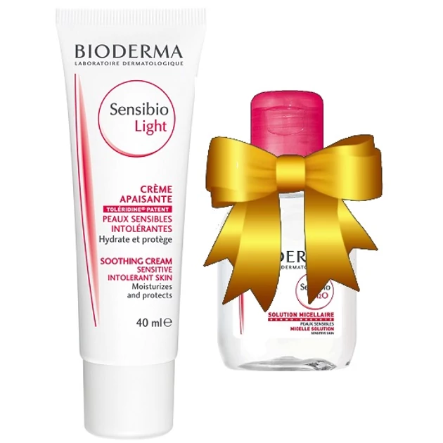 Bioderma Sensibio Light krém 40ml + ajándék Bioderma Sensibio H2O 100ml
