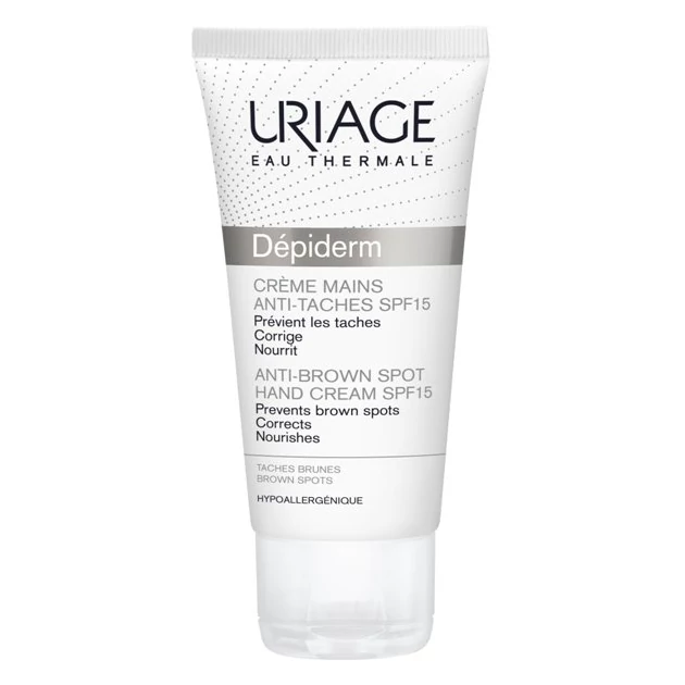 Uriage DÉPIDERM Kézkrém SPF15 barna foltok ellen 50ml