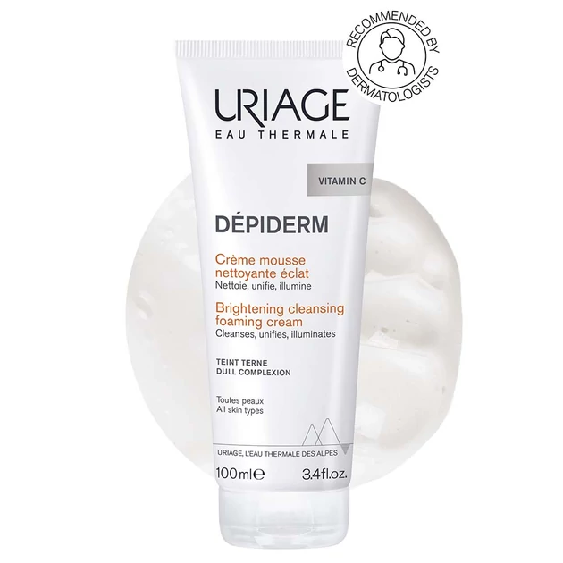 Uriage DEPIDERM Ragyogást fokozó habzó lemosó pigmentfoltos bőrre 100ml