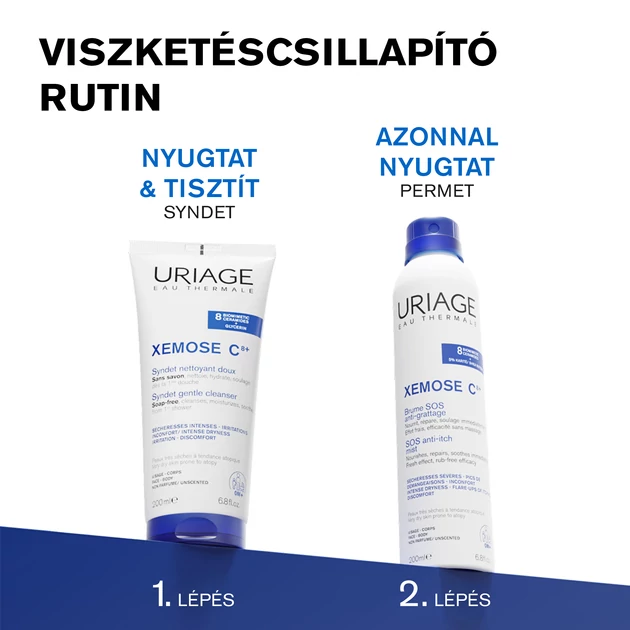 Uriage XÉMOSE C8+ SYNDET krémtusfürdő 200ml
