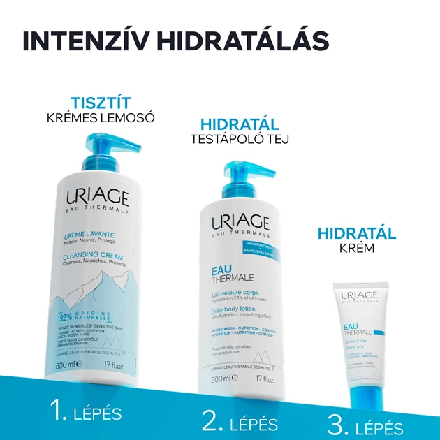 Uriage CRÉME LAVANTE tápláló krém-tusfürdő 1L
