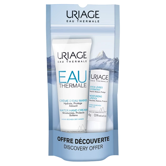 Uriage Termál kézkrém 30ml + Ajakápoló stift 4g