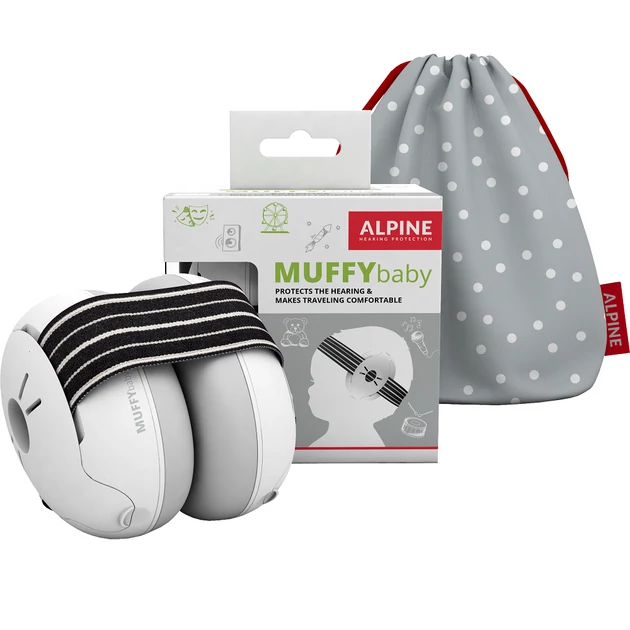 Alpine Muffy Baby Hallásvédelem csecsemőknek - fekete