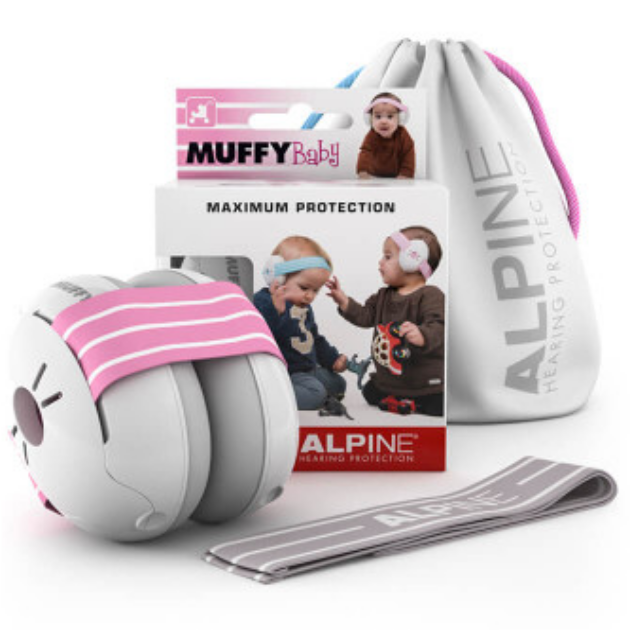 Alpine Muffy Baby Hallásvédelem csecsemőknek - rózsaszín