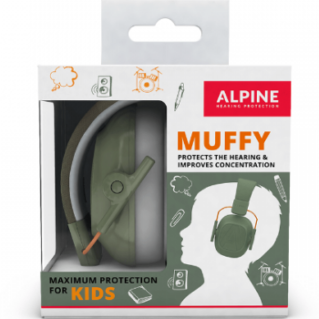 Alpine Muffy Gyermek hallásvédő fültok - zöld