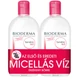 Bioderma Sensibio H2O arc- és sminklemosó 500ml+500ml duo pack